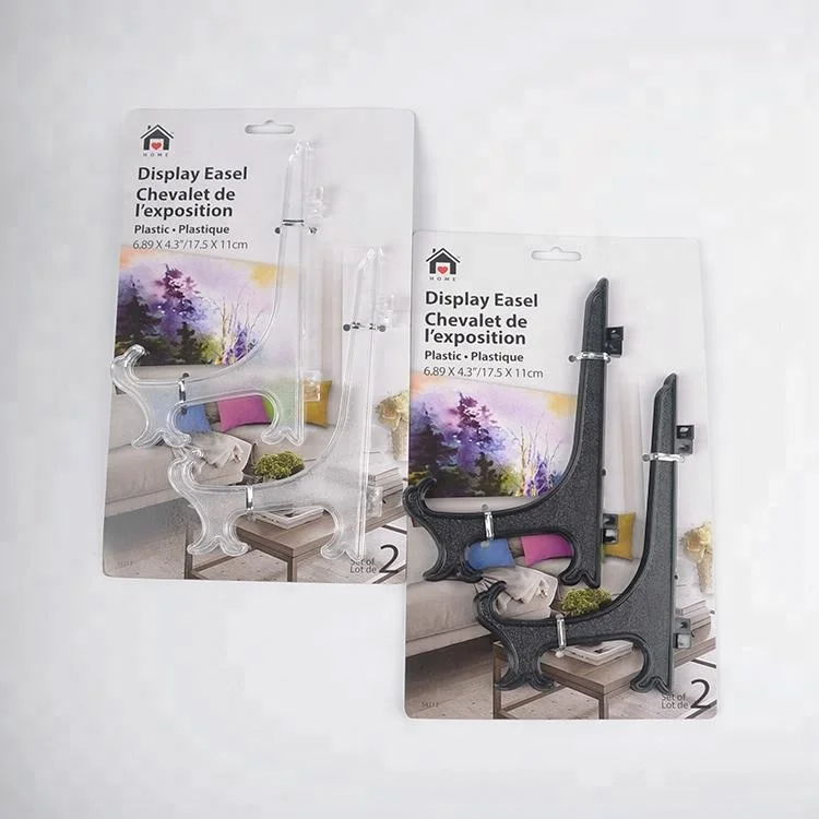 PS Folding Display Stand Plastic Easel For Plate
