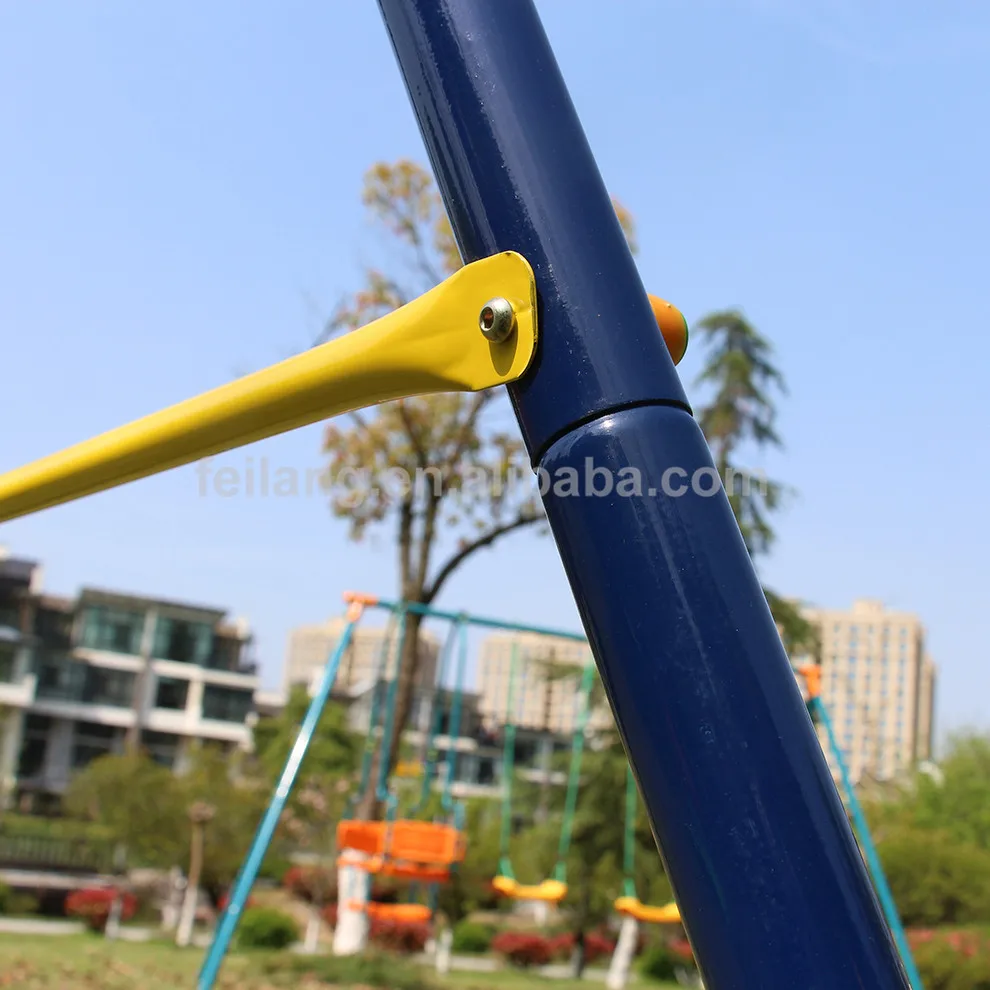 Combined Double Seat Hanging Stainless Steel Patio Furniture Outdoor Garden Swing Set Chair