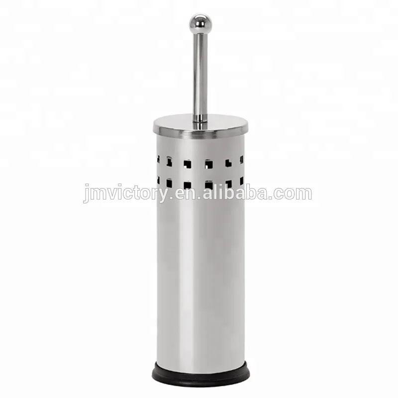 
High-end home hotel bathroom cleaning tool stainless steel toilet brush holder set 