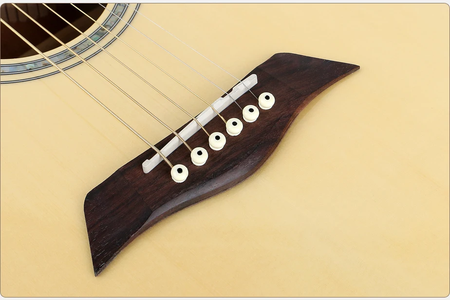 Nature Wooden Handmade OEM Accepted Acoustic Guitar for Sale