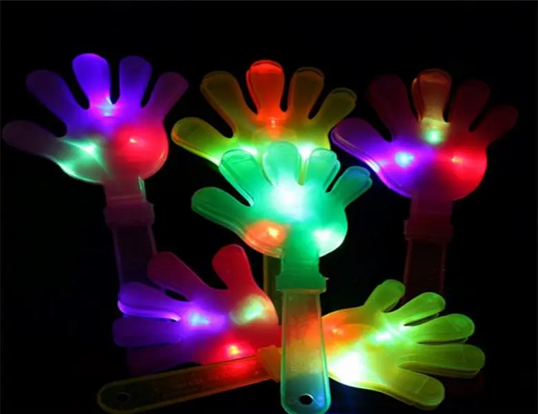 ZH2008 Promotional Led Flashing hand clapper with light noise makers