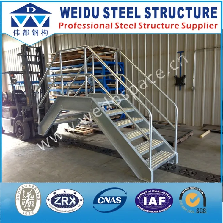 2023 Prefabricated Buildings Steel Stair / Ladder Customized For Industry Equipment CE