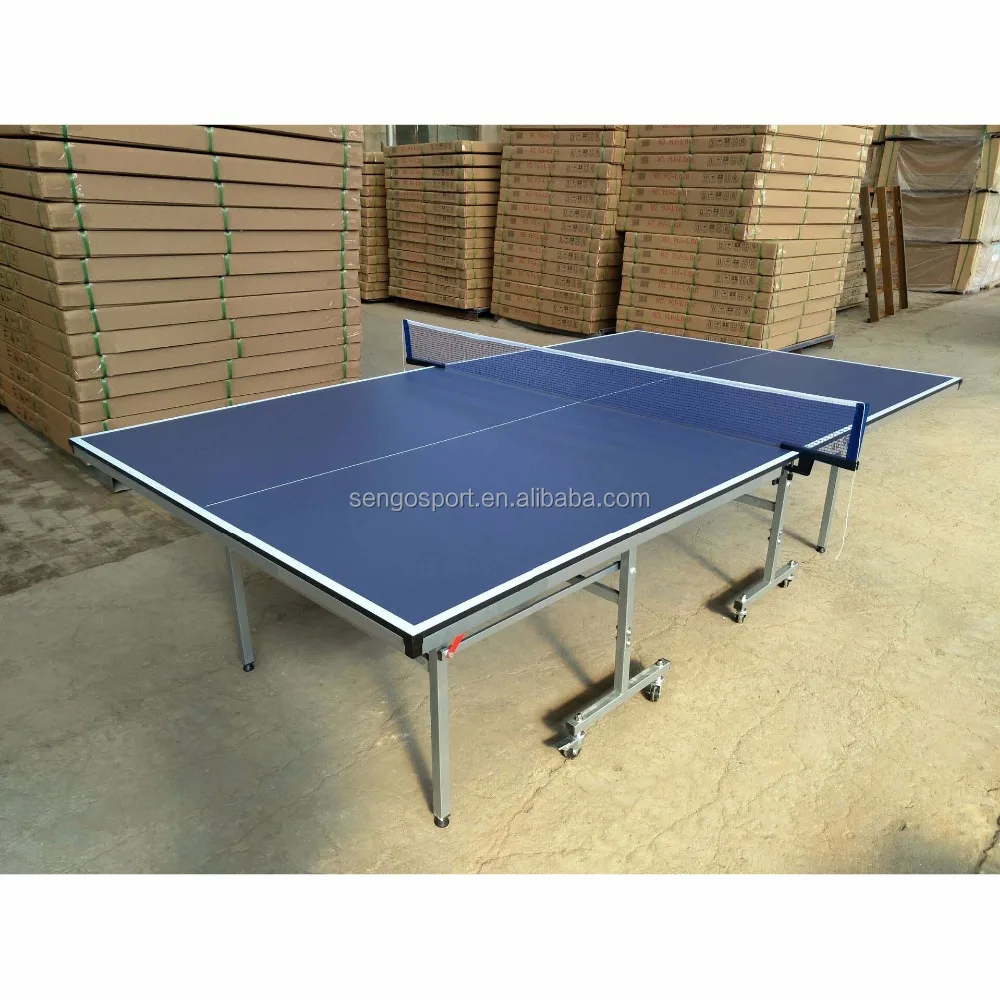 Cheap Outdoor and Indoor Pingpong Table Sport Single folding table Tennis table with wheels