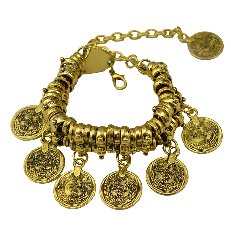 idealway Antique Silver Anklet Coin Tassel Leg Bracelet Jewelry Beach Ankle Chaine Foot Chain Anklets