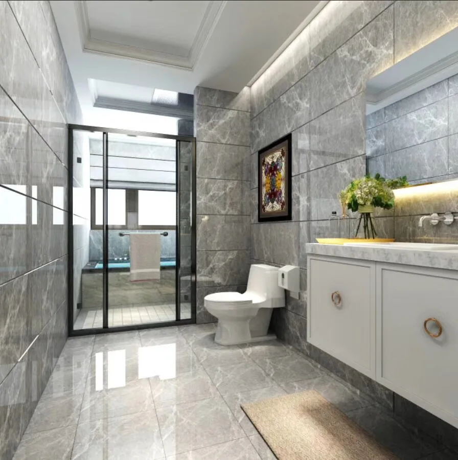 New design High Glossy Nano Polished Porcelain Full Body MarbleTiles in 80X80cm