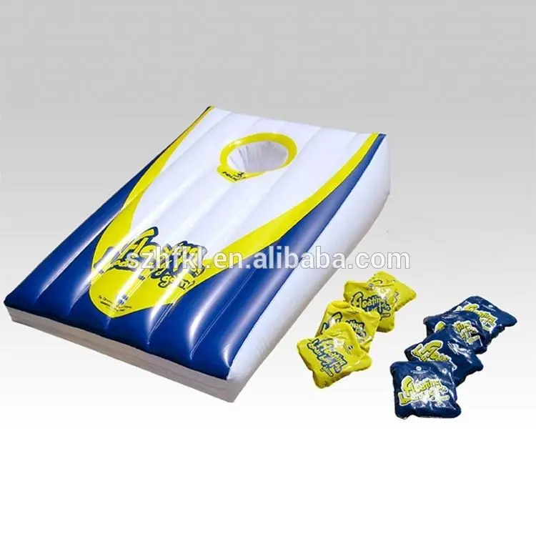 portable inflatable floating bean bag toss game