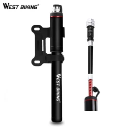 WEST BIKING High Pressure Portable Bike Tool Mini Air Pump with Presta Schrader Mini Basketball Bike Bicycle Hand Tire Air Pump