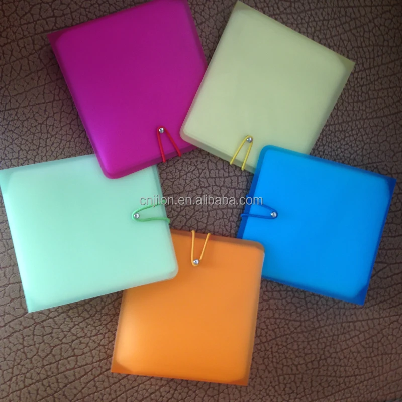 Candy Colors DVD Sleeves Case Clear Plastic CD Holder