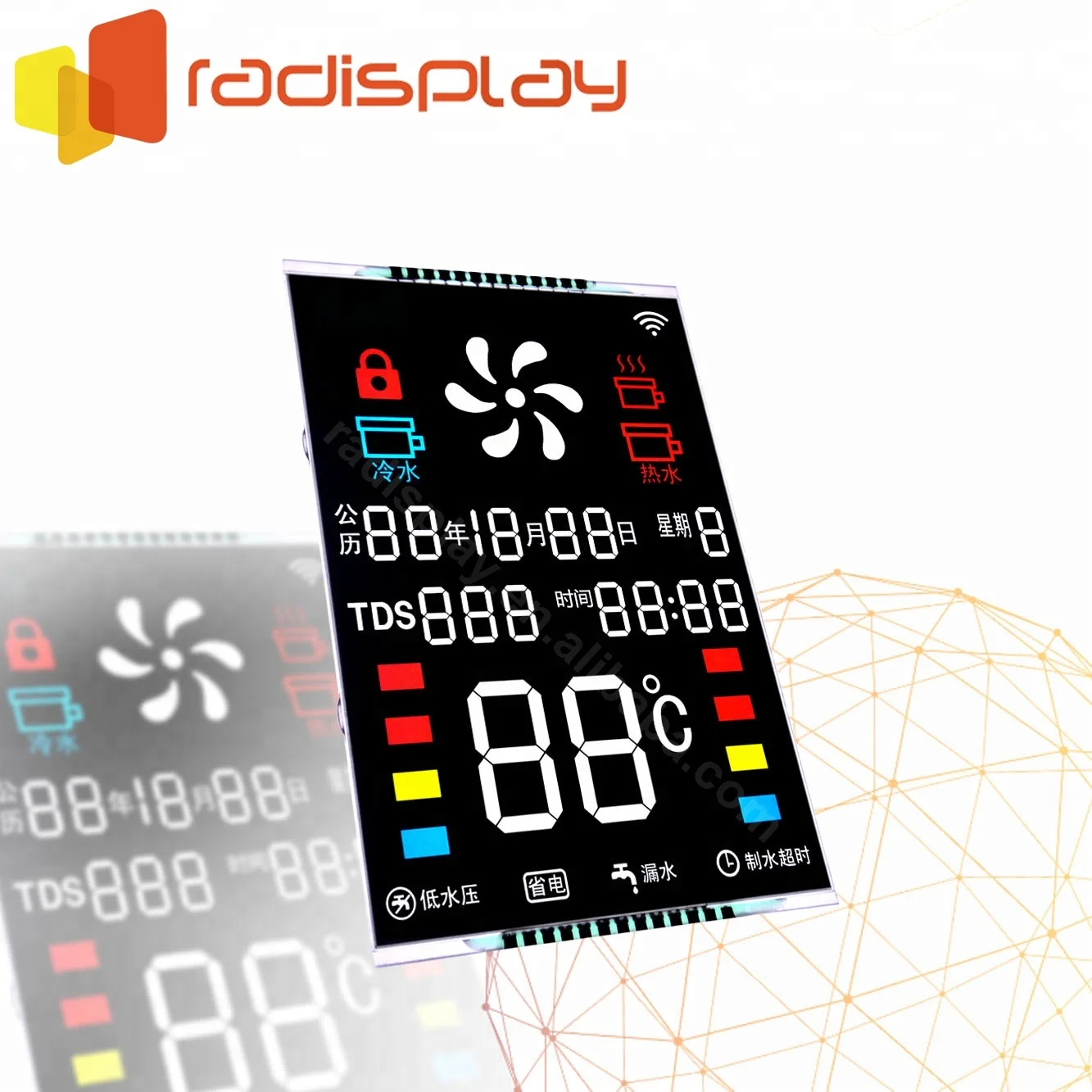 
4 Digit Transparent 7 Segment Custom Monochrome Lcd Display 