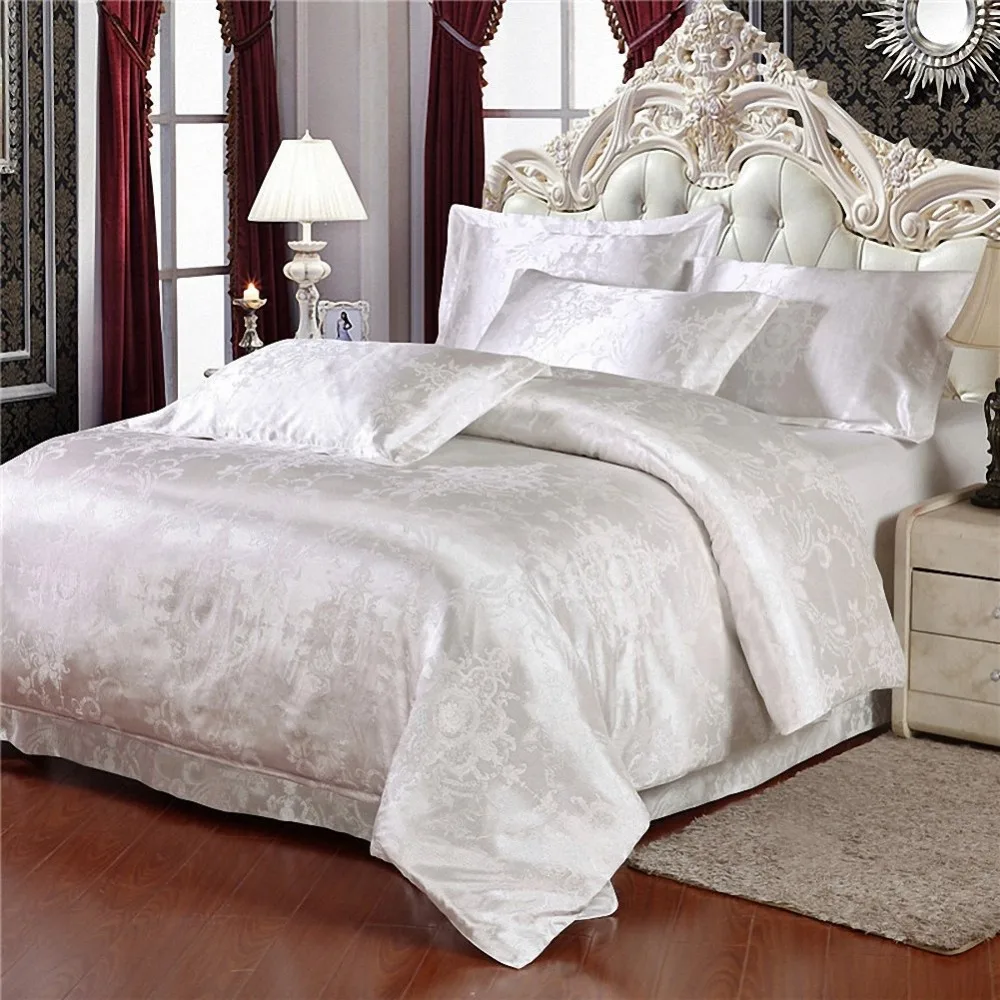 queen size 100% silk linen chinese silk bedding set,silk home textile,silk bed linen