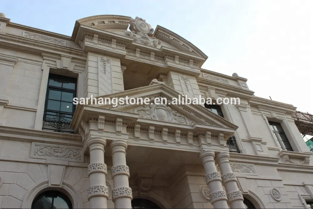 
Beige Limestone for exterior wall cladding 