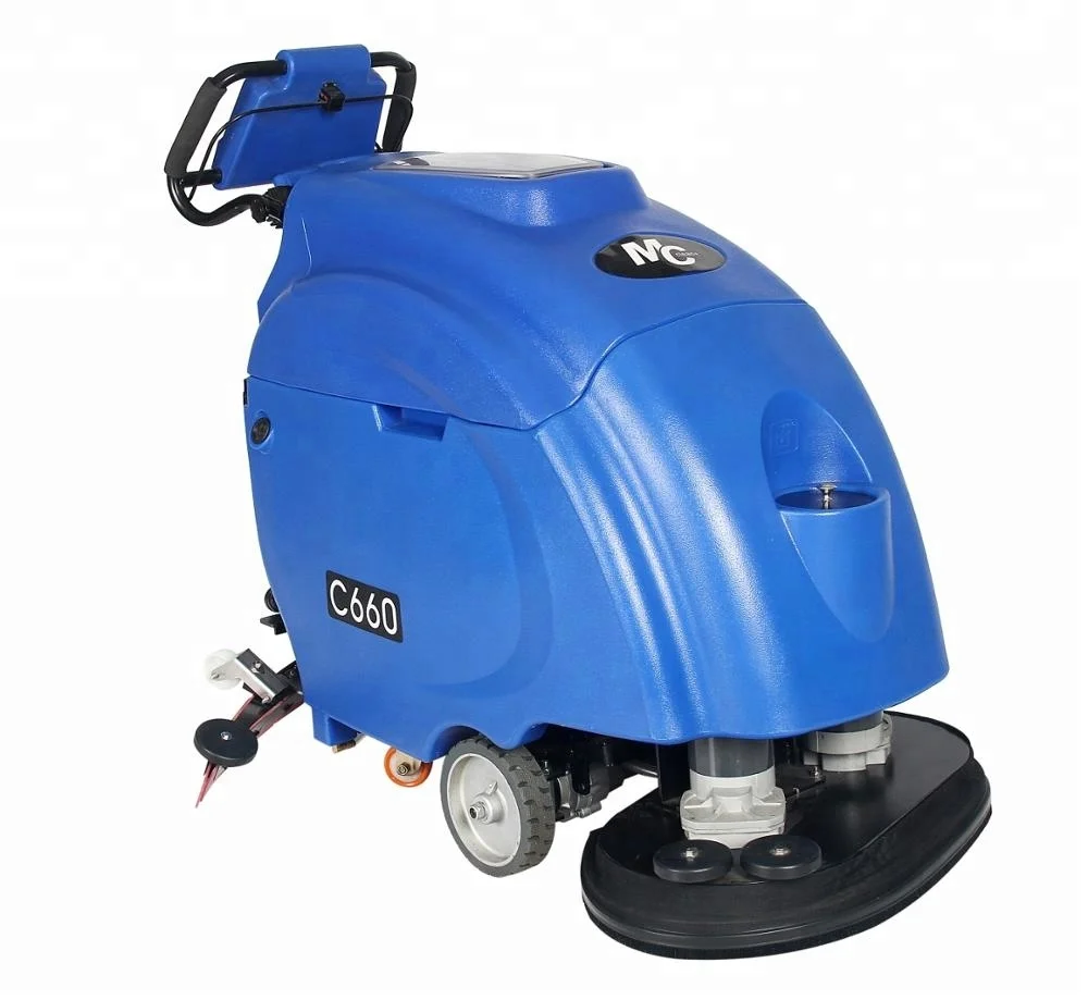 C660 industrial dry battery power automatic floor cleaning machine with Italy Ametek suction motor dry cleaning machine