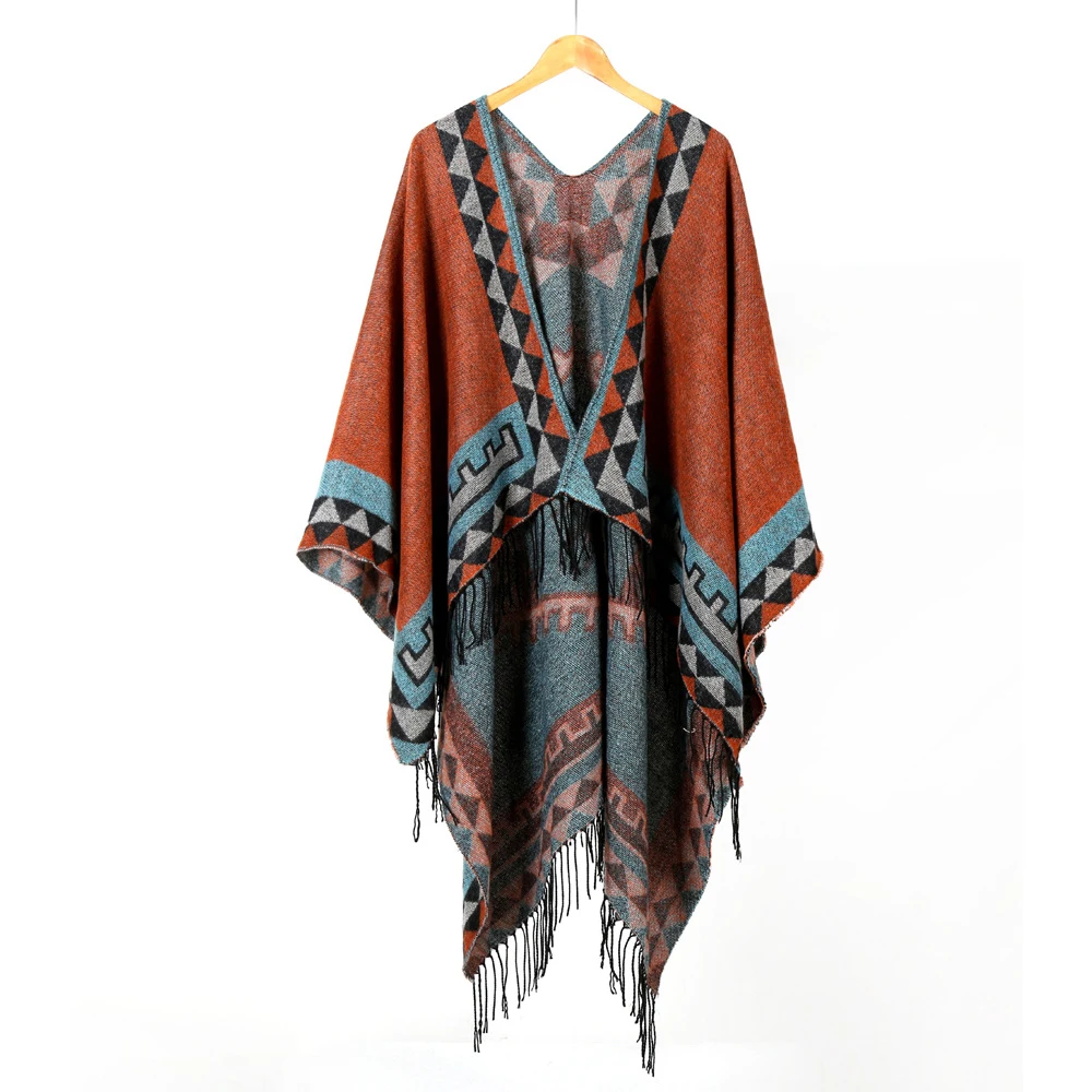 New arrival women fashion smaller size aztec poncho