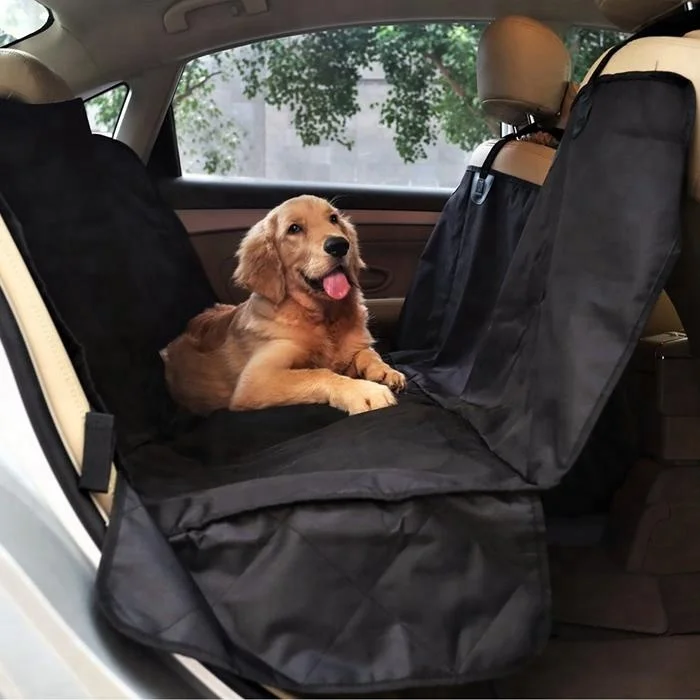 
600D Oxford Pet Dog Car Back Seat Cover with safety belt 