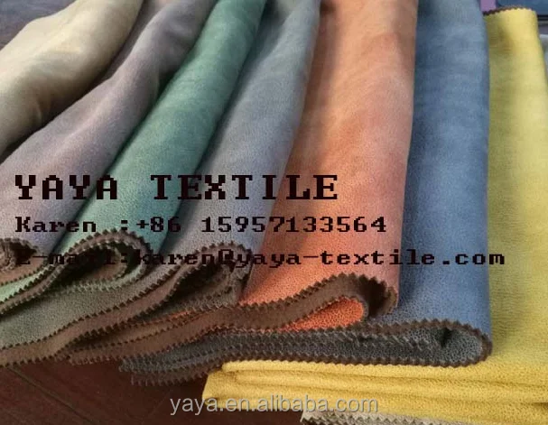 bronzed artificial suede leather sofa fabric