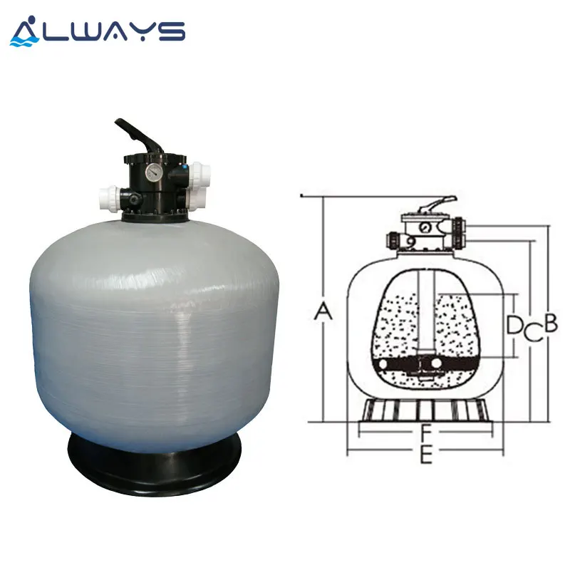 450mm Top Mounted Swimming Pool Filter Sand for water treatment