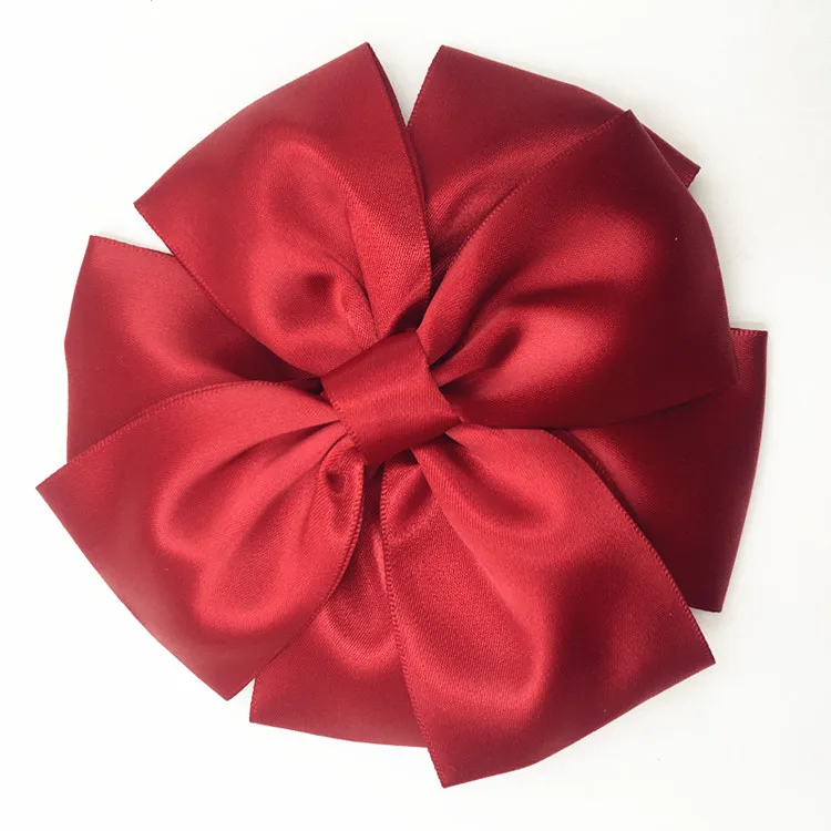 Top Fashion 2021 Handmade Ribbon Pinwheel Hair Bow Satin Ribbon For Diy Bow Big Ribbon Bow