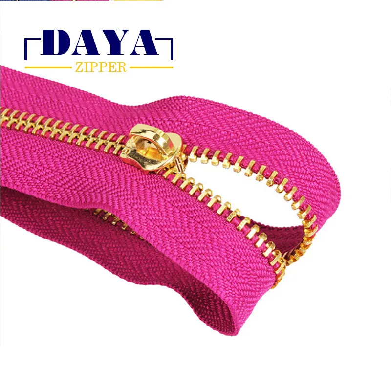 5# Y shape teeth gold/nickel end open OME length fashion luxury zipper