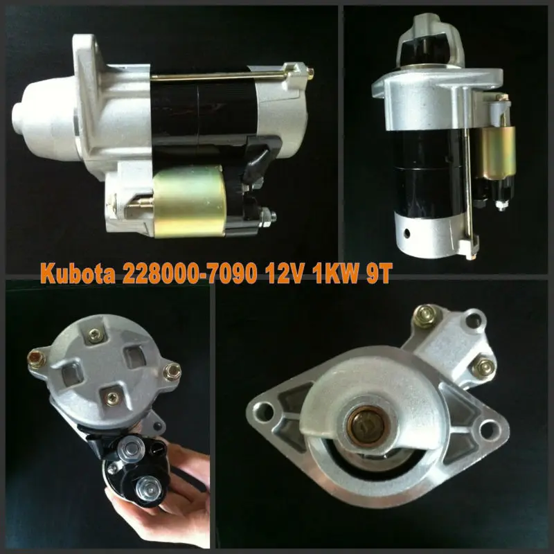 Starter S19791 for Kubota 228000-7090 12V CW 9T 1KW