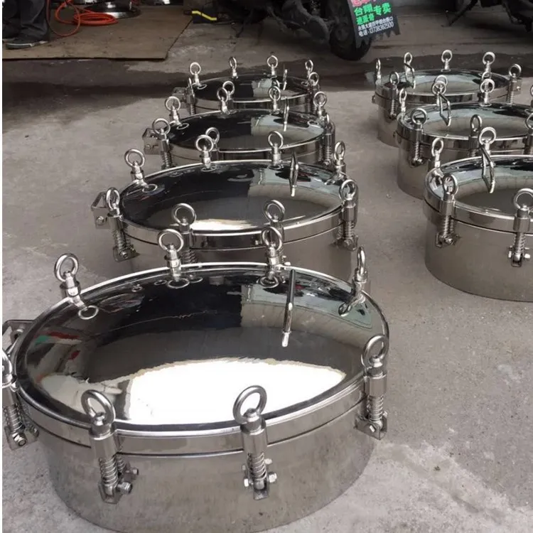 
AISI316L 304 L Round Pressure Manhole with Perpheral Closing ring 