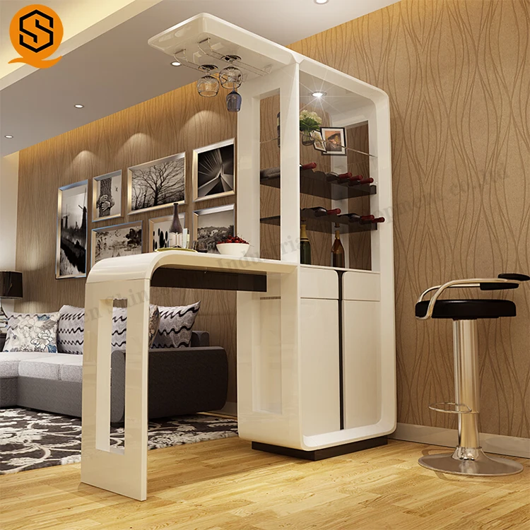 Elegant white wine display cabinet solid surface living room shoes cabinets storage cabinet
