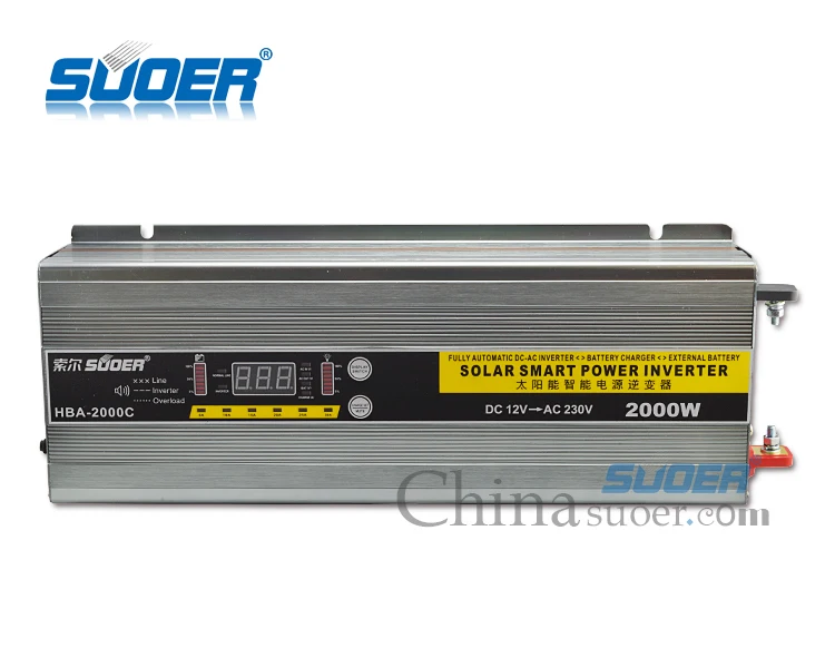 Suoer цена от производителя интеллектуальный цифровой дисплей 2000 Вт солнечная от сетки постоянного тока
