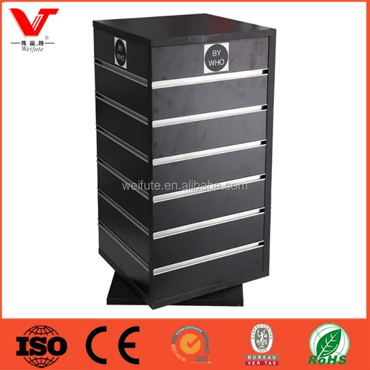 Rotating Wooden Countertop Key Chain Display / countertop jewelry display rack