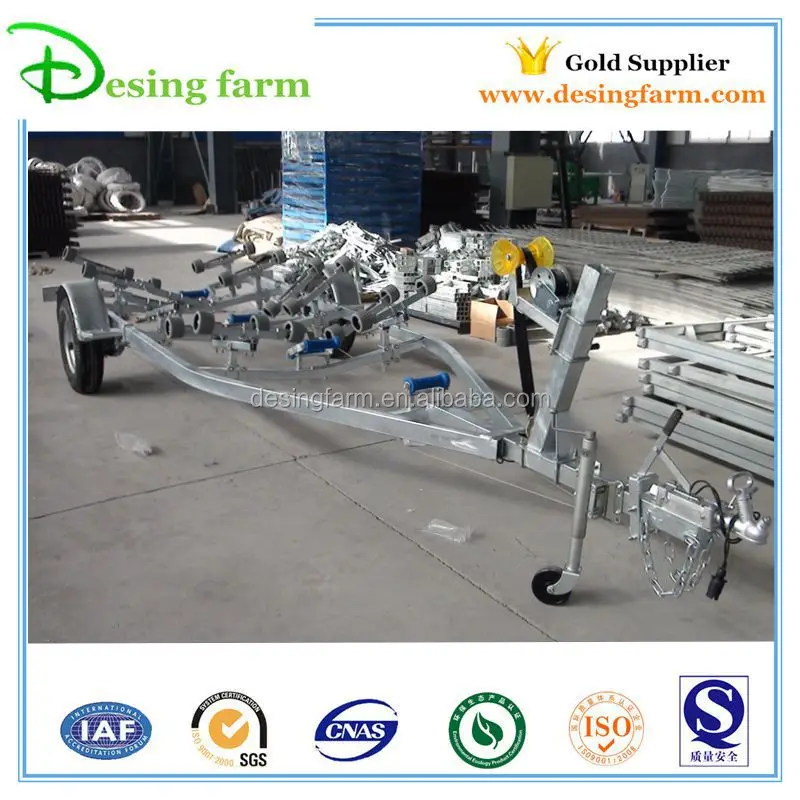 4800 hot dip galvanized boat trailer with rollers