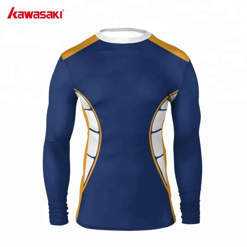 Wholesale new designed most popular custom sublimated Printed best dive series long sleeve compression rash guard for Unisex