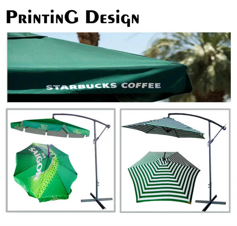 
10 feet round umbrella adverting promotion umbrella 300cm garden printing parasol waterproof outside patio offest umbrella 