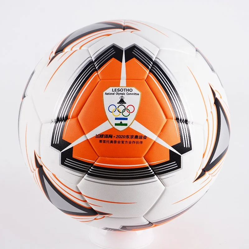 Lenwave Official size 4/5 New PU Soccer Ball thermal bonding Training pvc football with rubber bladder