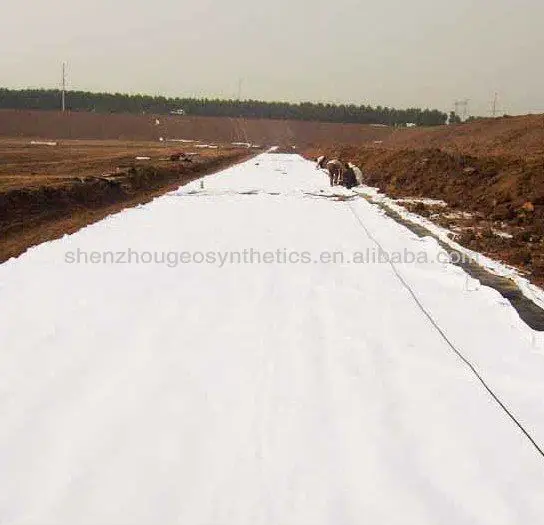 
white color PET non woven geo-composites geotextile 