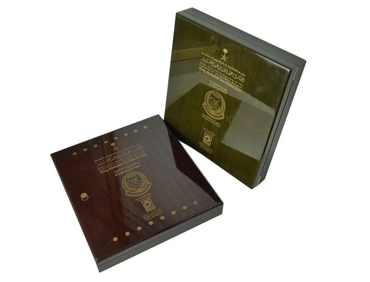 Unique wood treasure box piano lacquer wooden gift packaging box custom print wooden display box wholesale