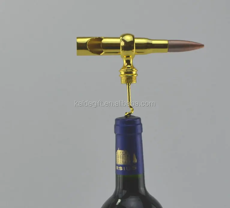 zinc 50 Caliber Corkscrew & bullet Bottle Opener wine opener gift set