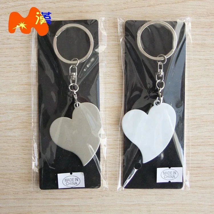 Manufacturer wholesale zinc alloy metal key chain custom printed picture logo sublimation heart shaped keychain