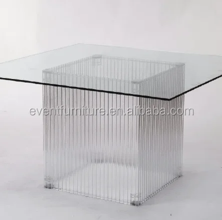 
glass top table for wedding and party 
