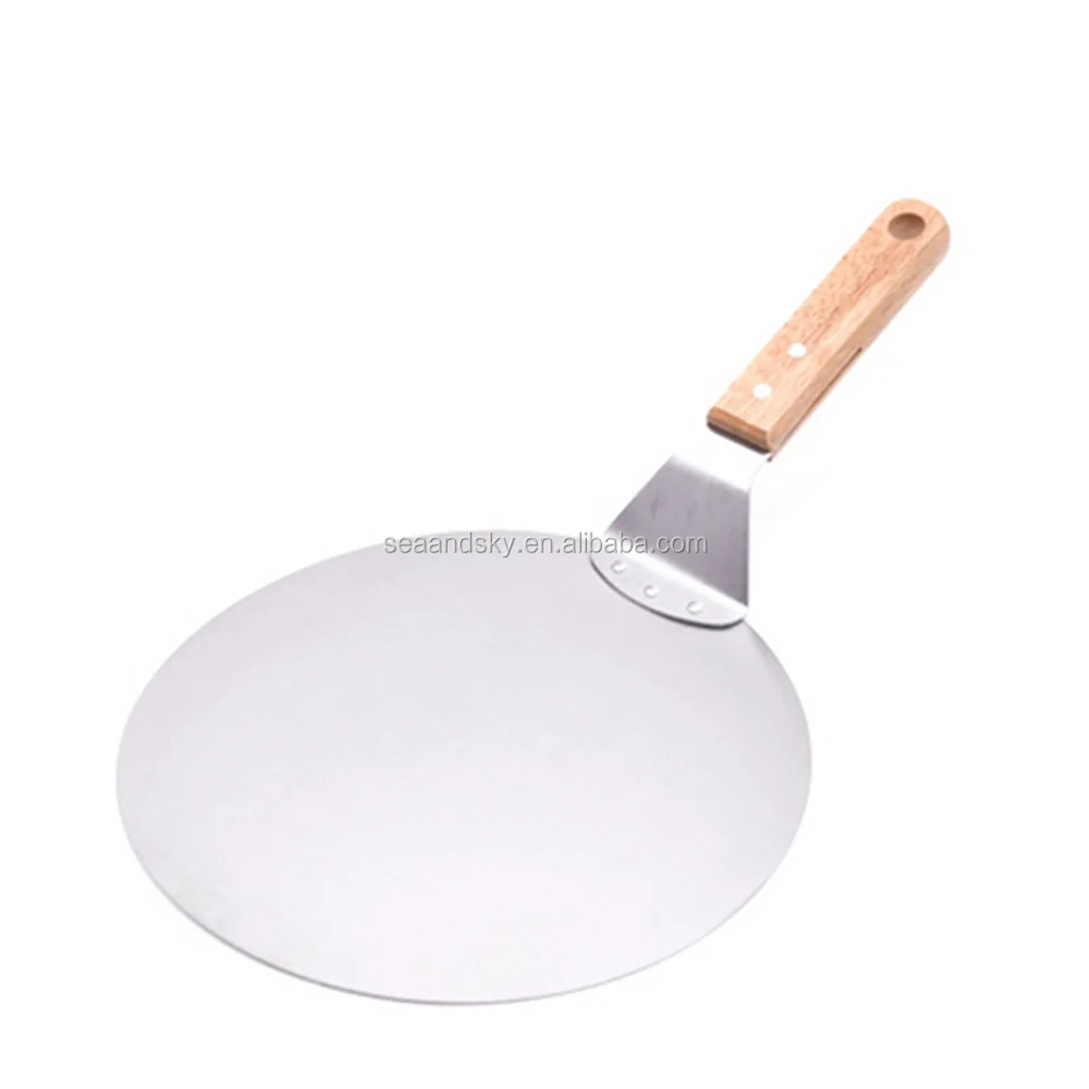 Безопасное переносное устройство для пиццы из нержавеющей стали, лопата для круглого торта, лопата для стейка, лопата для пиццы