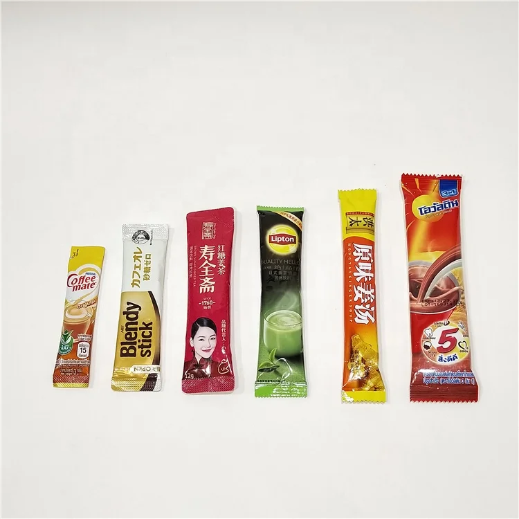 Aluminum Back Sealing Coffee Milk Tea Powder Packaging Bag Stick Pack Film