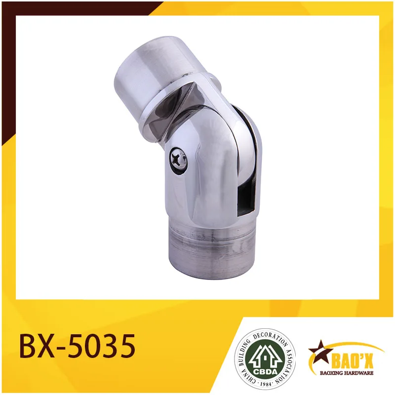 Stainless Steel Adjustable elbow Handrail Connector / Flexible Angle Connector.