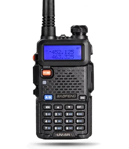 высокое качество двухдиапазонные рации ОВЧ / УВЧ беспроводной двусторонней 5 ребро бао УФ цвет: черный