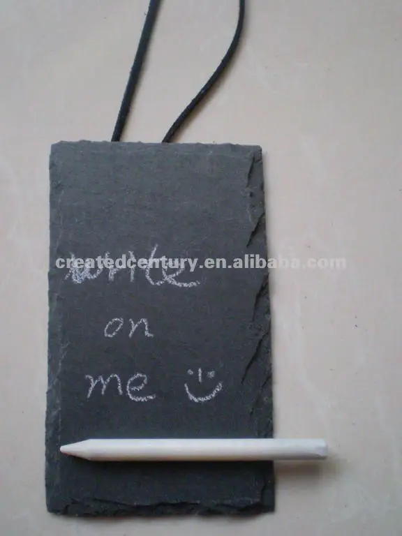 
Natural slate chalk board with slate pencil 