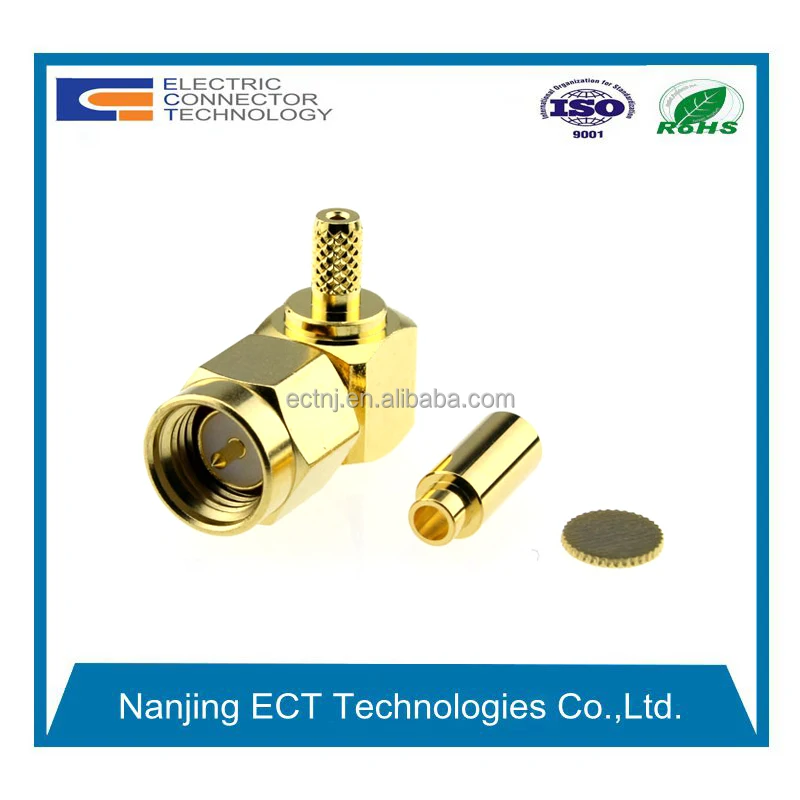 SMA Штекер Прямым Углом Коаксиальный Разъем 50 ом Для RG178 Кабель