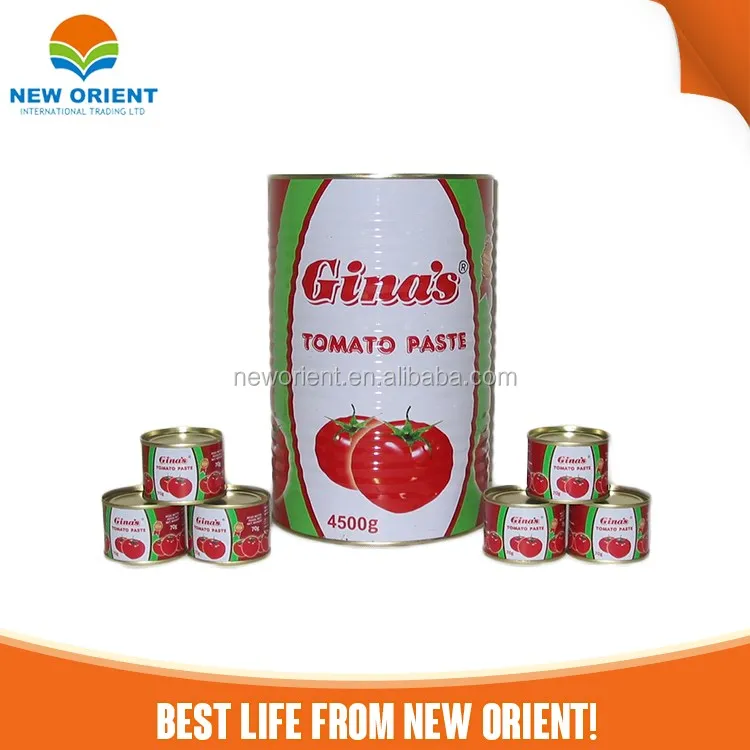 Double concentrate tomato paste canned 210g 400g 2200g tin 28-30% brix for halal african muslim food cooking