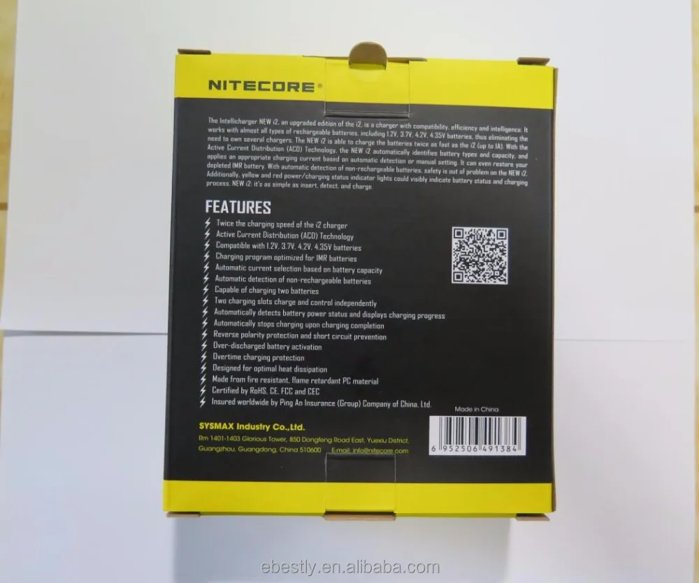 New version Nitecore charger for 16340 10440 AA AAA 14500 18650 26650 Nitecore i2 charger
