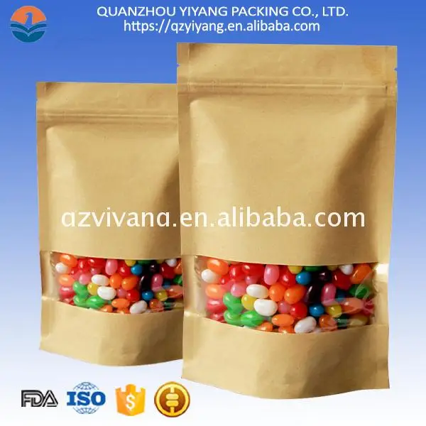 Kraft paper foil lined 100g 200g 500g 1kg coffee bag