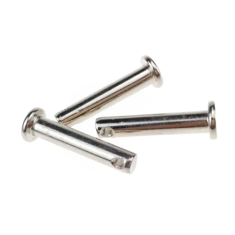 Galvanized Metal Steel Clevis Pins Flat Head Fastener Split Pins Holes Standard DIN 1444