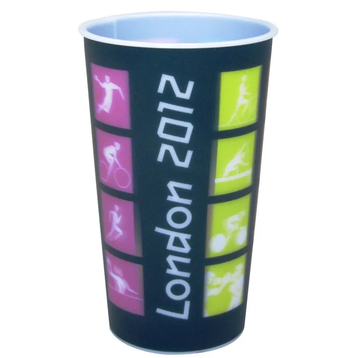 Hot Selling Customized 3d Lenticular Printed Fluorescent Plastic Coffee Customize Cups 3d Coffee Cup