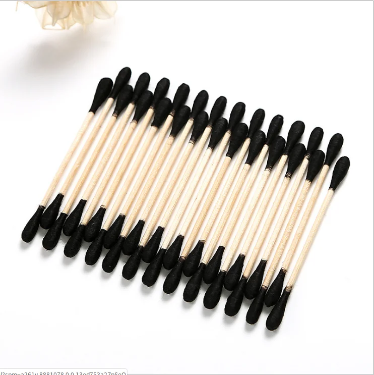 bamboo stick cotton swabs pink