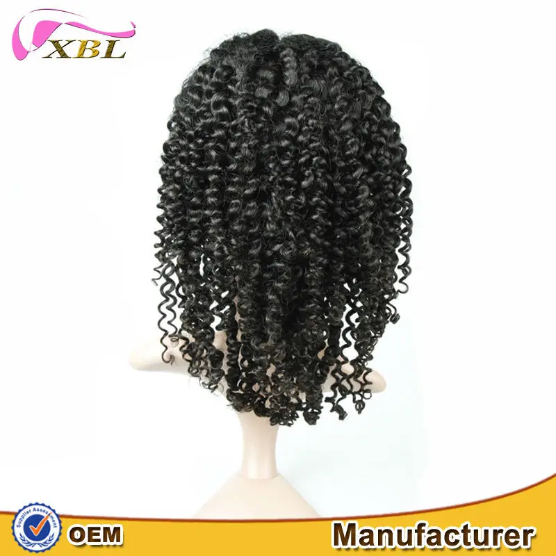 100% raw virgin human hair fashionable style high quality factory wholesale price Deep wave and Curly full lace wig