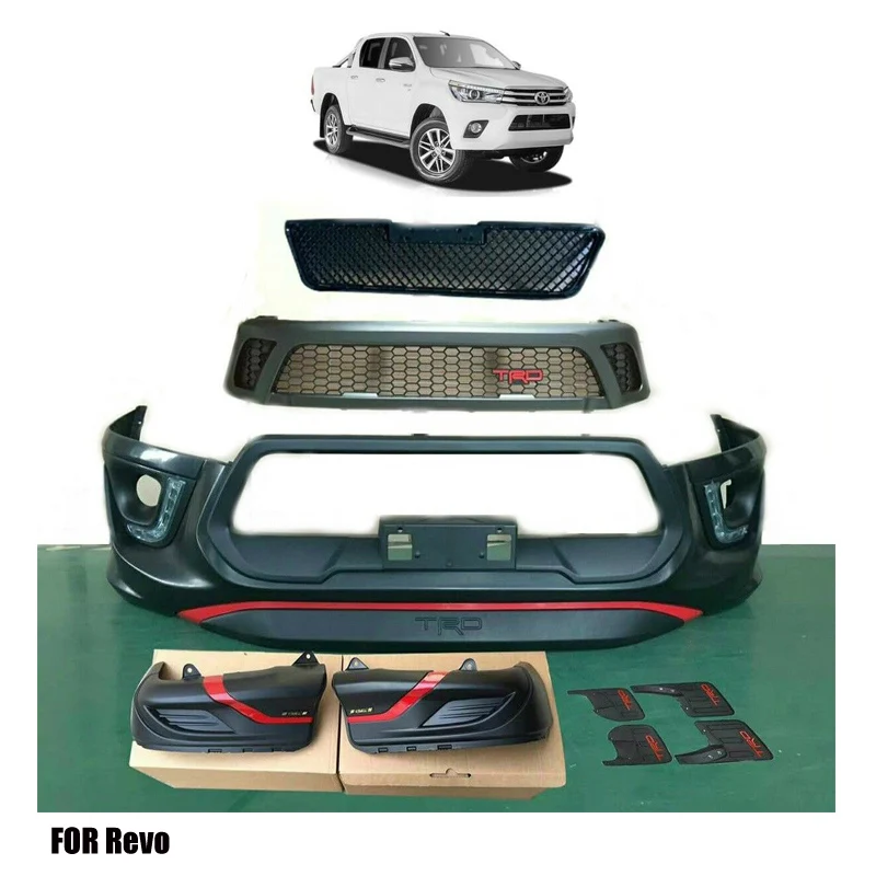 
Body Kit Front Bar Grill Rear Covers Mud Flaps for REVO 2015 2016 2017 2018 Hilux Revo TRD Body Kit 